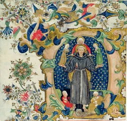 St. Francis in Glory Surrounded by Chastity, Poverty and Obedience with Lust and Avarice at His Feet
